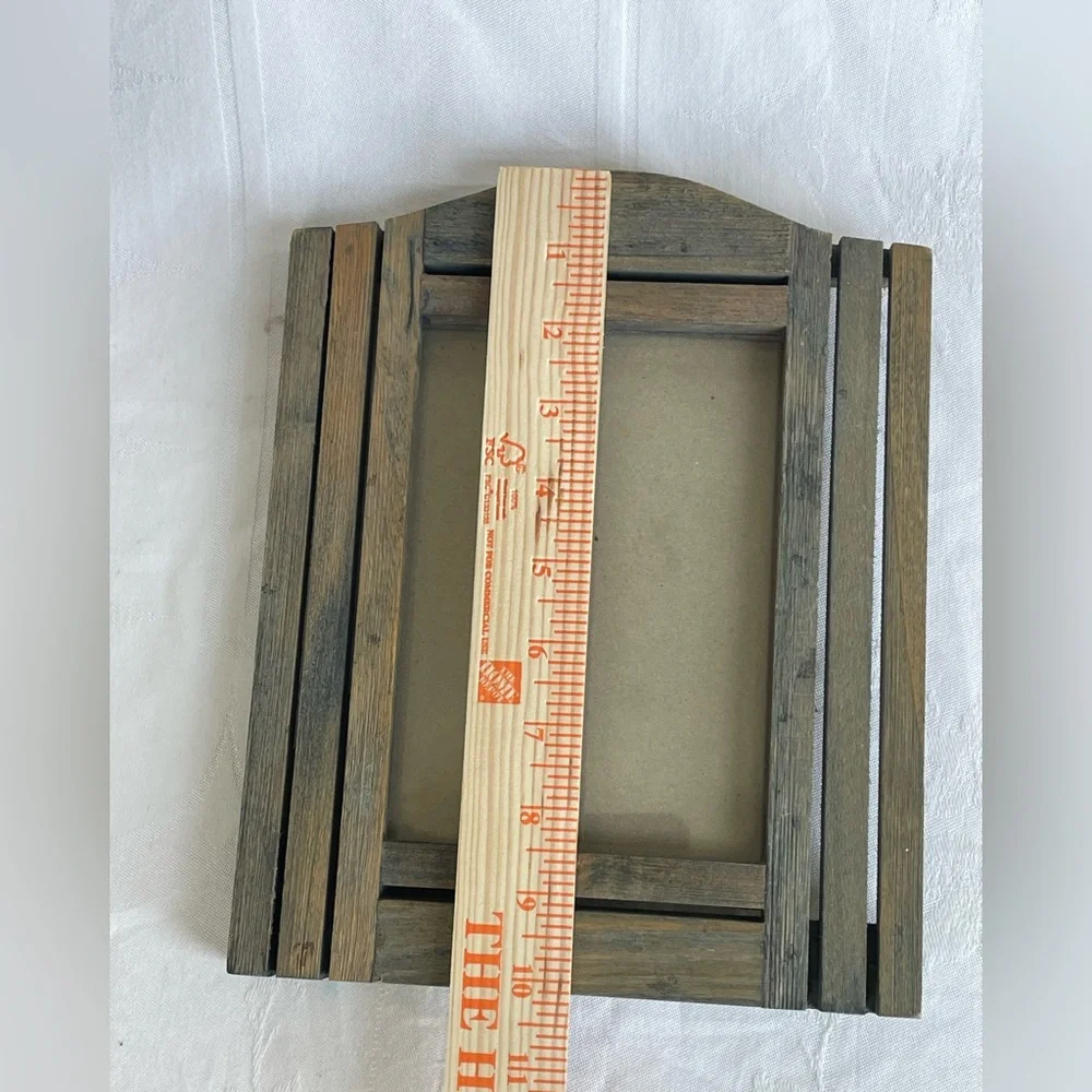 Vintage Wood Slat Picture Frame Rustic Gray Wash Cabin Lodge 5x7 Photo Cabincore